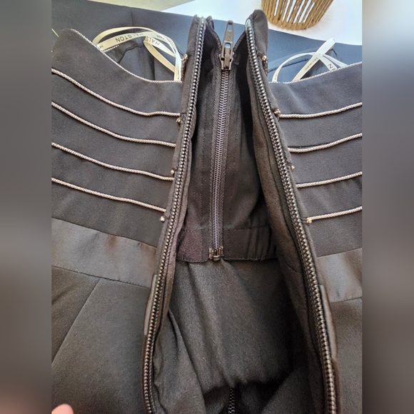 Neimen Marcus Halston Heritage Strapless Mini Cocktail Dress Chain Piping Size 6 - Picture 6 of 9